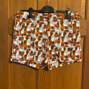 J Crew Stylish Multicolor Women's Shorts purple/teal/brown. size 6